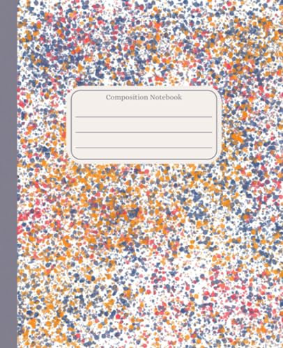 Classic Colorful Composition Notebook College Ruled for School, Work 110 pages 7.5x9.25