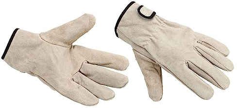 Naroote Guantes de Barbacoa, Guantes de Trabajo de Cuero de Piel de Becerro de Aislamiento para Soldar con Autógena para la Agricultura