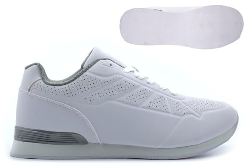 Mens Bowling Trainers Mens Bowling Shoes Garden Bowls Shoes Lawn Bowls Trainers Garden Bowl Shoe Lawn Bowl Trainer Bowlers Shoe Bowlers Trainer Lace Up White/Grey 9 UK