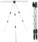 Rutenhalter Angeln, Angelrutenhalter Teleskop-Stativ für Angelruten Angelstativ Angelhalter Aluminium Rutenständer Angeln für Outdoor-Sportarten und Angeln