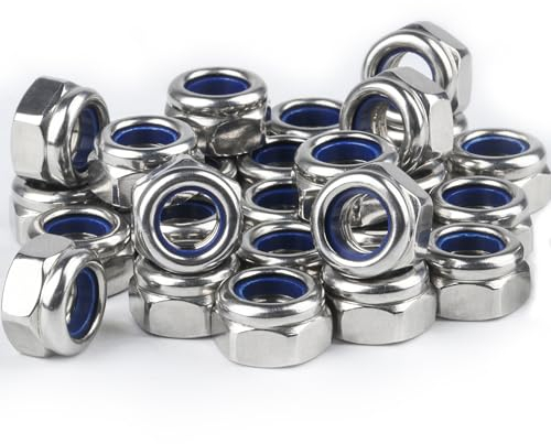 En Acier Inoxydable, éCrou Hexagonaux, éCrou Autobloquants, éCrous De Serrure, Ensemble Pour Vis Et éCrous (45 Pcs Ecrou M8 Inox)