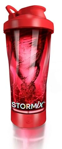 STORMIX - Shaker éléctrique｜Mélangeur Haute Qualité, Texture Onctueuse｜Préparation Homogène pour protéines,pré workout｜Contenance 600ml｜Tritan & ABS, Sans BPA｜Faible Volume Sonore｜Rechargeable USB