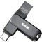 SSK Clé USB 3.2 256 Go, Vitesse de Lecture Jusqu'à 200MB/S, Double USB Type C et A, Robuste en Métal Noir pour Smartphone, Tablettes, MacOS, iPhone 15, Stockage, Voiture, TV