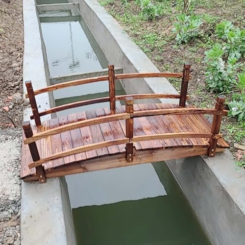 CMYUN Ponte da Giardino Ponti da Giardino Classici in Legno Naturale, Piccoli Ponti Decorativi/Ponti da Laghetto All'aperto, Ponti da Cortile E Parco, Ponte in Legno Resistente