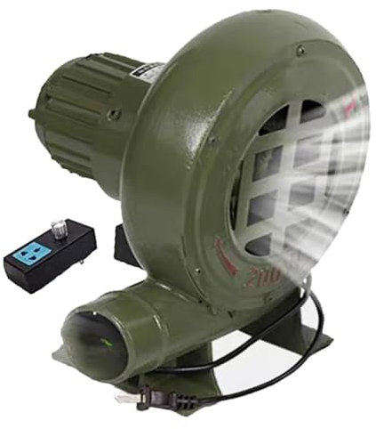 JOUFNING Barbecue BBQ Puissant Mini Bruit Bas Ventilateur À Air, Ventilateur De Forge Forgeron Électrique À Vitesse Variable, Souffleur De Barbecue Centrifuge, Allume-feu De Gril Portable(550W)