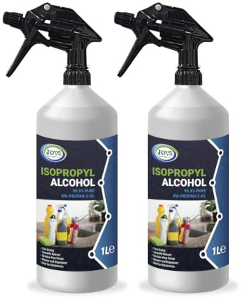 Isopropyl Alcohol 99.9% Pure | Lab Grade IPA | Isopropanol 2 X 1 Litre | Rubbing Alcohol for Cleaning and Degreasing | Solvent for Electronics, Windows, Glass, Appliances