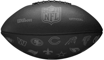 Wilson NFL 32 Team Football, Mit Einer Druckverriegelungsblase und klassischer Schnürung, Stilvolles Aussehen, Aus robusten Materialien, Farbe: Schwarz, Offizielle Größe