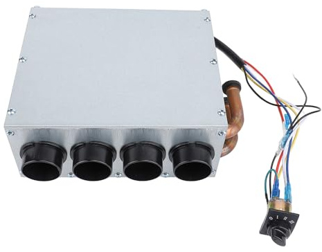 Riscaldatore universale da 12 V per auto, riscaldamento rapido, rimozione del gelo, sbrinatore d'aria invernale con 4 prese d'aria e 3 interruttori di velocità, per auto e camion