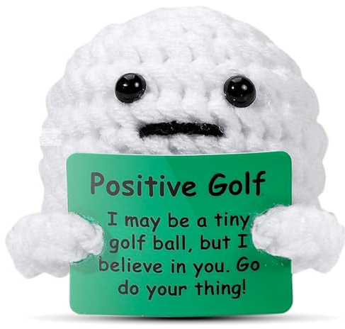 MLZTINGR Lustige Golf-Geschenke: Häkel-Golfball-Charakter, kreative und humorvolle Geschenkidee für Golfer, Männer, Frauen, Väter, Kollegen, Freunde – Perfekt für Weihnachten und Geburtstagsgeschenke
