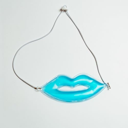 Lip Ice and Heat Pack for Cosmetic Lip Filler, Sports Injuries, Piercings, Cold-Sore Relief. Adjustable and Hands-Free. Reusable. Reduce Lip Swelling After Treatment. Anti-Aging Lip Cold Compress