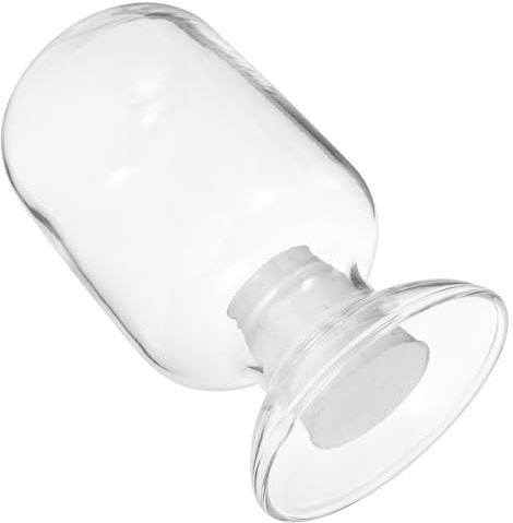 Angoily Frasco de Vidrio para Fósforos 125 Ml Tapa de Corcho Botella Transparente Redonda para Decoración del Hogar y Regalos Soporte Compacto para Guardar Cerillas Cocina y Salón