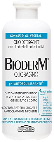 Bioderm Badeöl - Sanftes Duschöl für sehr trockene, empfindliche und besonders erschöpfte Haut – spendet Feuchtigkeit Deterge Nutre – zarter Duft – ideal für Babys, Kinder, Erwachsene, ältere Menschen