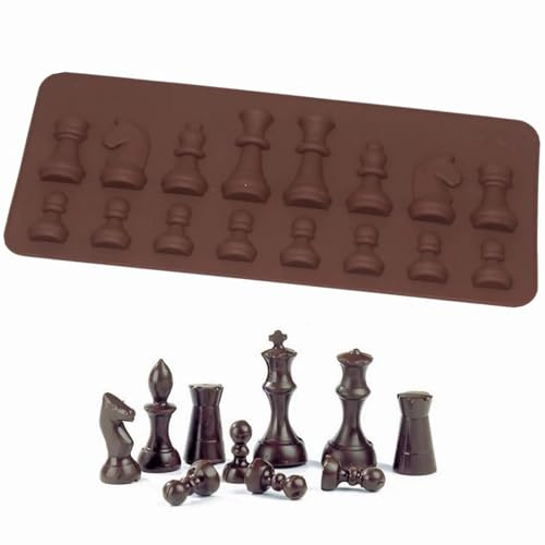 Stampi Per Dolci,Silicone Cioccolato Mold Internazionale Scacchi Forme Torta Al Cioccolato Gelatina Di Ghiaccio Fondente Stampo Da Cottura Stampo Per Fai Da Te Dolci Topper Decorazione