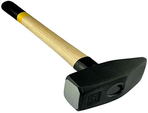 AERZETIX - Martillo de Cerrajero/Mecánico/Carpintero - 1500g 390mm - DIN 1041 - Dureza 50-58 HRC - Mango de Madera Fresno - Cabeza Biselado Puntiagudo Irrompible de Acero - Herramienta manual - C46153