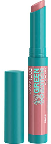 Maybelline New York Pflegender Lippenstift mit glänzendem Finish, Vegane Formel mit natürlichen Inhaltsstoffen, Green Edition Balmy Lip Blush, Nr. 007 Moonlight, 1 Stück