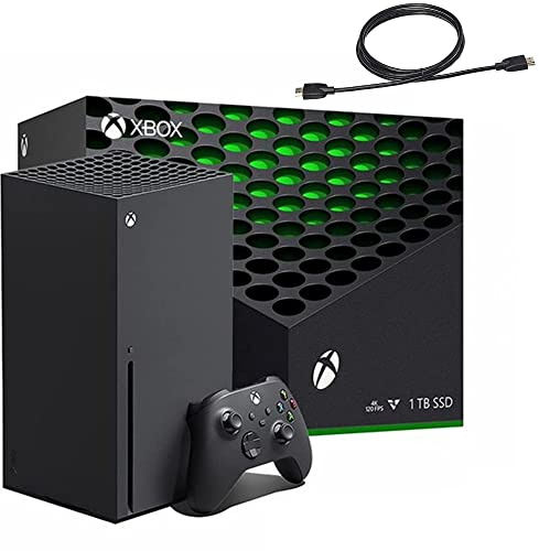 Xbox Series X 1TB Gaming Console Console + 1 Wireless Controller - Backward Compatible with Thousands of Games, Fine-Tuned Performance, True 4K Gaming, Up to 120 FPS - HDMI_Cable