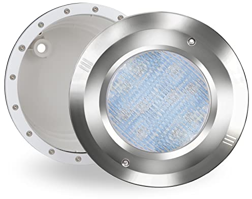 COOLWEST PAR56 Carcasa Integrada, Focos Integrados en Piscina, Carcasa de Acero Inoxidable Impermeable IP 68, con Cable 2m, Pared de Acero y Carcasa de Piscina de Hormigón, Sin lámpara PAR56