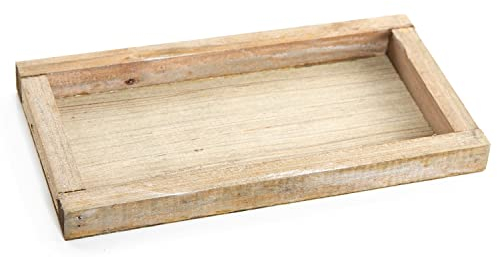 Logbuch-Verlag rechteckige Holzschale 28 x 15 cm - natürliche Dekoschale aus Holz - kleines Tablett Dekotablett Kerzentablett