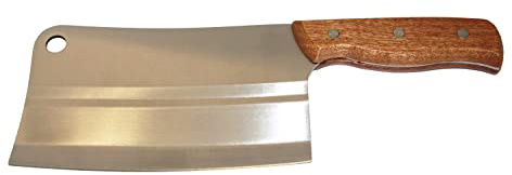 Rukauf Köksgula/köttolja/hacka yxa/hackkniv ca 400 gram med trähandtag ca. 30 cm lång