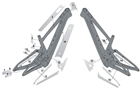 Syncros Lumen eRide Carbon Rahmenschutzfolien Set glänzend klar