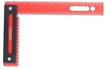 Escuadra Para Carpintería TICFOX, 300x200mm, Forma De L, Marco De Aleación De Aluminio, Escuadra Con Valla De Tope