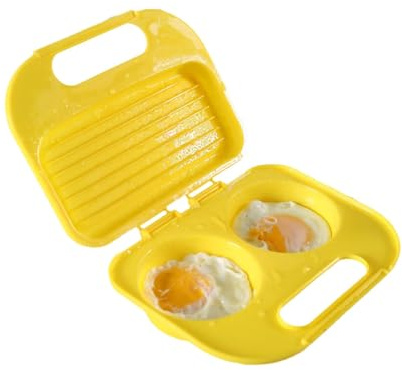 Stampo per omelette a microonde, stampo in silicone per cuoci uova, stampo per uova strapazzate, stampo antiaderente per uova, cuociuova veloce, stampo per cottura omelette, vassoio per cuocere uova