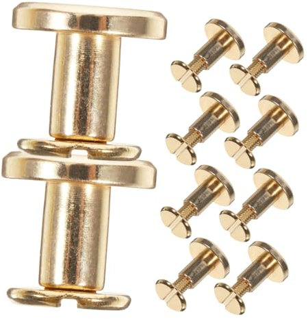 Angoily 10pièces Kit De Réparation De Rivets Cuir Rivets Pur Goupilles De Porte De Boîte Aux Lettres Outils De Pose De Pour Cuir