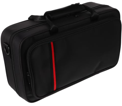Cabilock Estuche para Clarinete Negro Cuadrado Bolsa Portátil Resistente y Acolchada Forro para Proteger Instrumento Musical en Viajes y Transporte