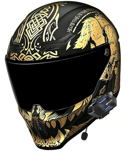 Caschi Integrale Moto Bluetooth Caschi Integrale Modulari Omologato DOTECE Casco Motociclista Racing Touring Con Visiera Casco Motocross Per Uomini E Donne Per Locomotiva 4,M(57~58CM)