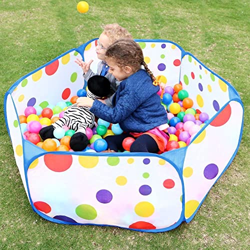EocuSun Piscina Tenda, Piscinetta per Palline per Bambini Deposito Borsa piscinetta da Interno ed Esterno per Giocattoli con Borsa con Cerniera (Palle Non Incluso)