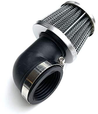 Universal Sportluftfilter 35mm mit 90 Grad Anschluss – Tuning Luftfilter passend für Aerox, MBK Nitro, Gilera Runner, Peugeot Speedfight 1 & 2, Mofa, Moped, Roller