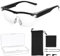Sunshine smile Gafas de lupa con luz ganadora de pruebas, gafas de lupa con luz para usuarios de gafas, gafas de aumento 300% con 2 luces LED, gafas de lupa para personas con gafas