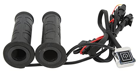 Oumefar 2PCS 12V Motorrad-Heizgriff, Einstellbare Temperatur, wasserdichte, Elektrisch Beheizte Lenkergriffe für ATV, Integral Geformtes Design
