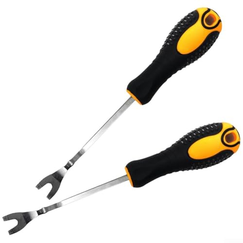 Gdfnmogo Levachiodi in acciaio al cromo vanadio, strumento per rimozione del pannello della portiera dell'auto e delle clip di rivestimento interno, cacciavite per auto