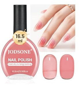 JODSONE 16.5ml Jelly Pink Nail Polish Large Volume Quick Dry Nail Polish, Long Lasting Shine, Fingernail Toenail Nail Art DIY Home Travel Nail Art Gift