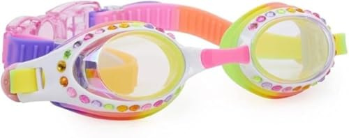 Bling 2O Girls Swim Goggles for Kids – Rainbow Confeffi Design, Anti-Fog UV Protection Lenses, Adjustable Strap, Leakproof Comfortable Fit for Pool, Beach, Swim Lessons & Vacation, Ages 3+