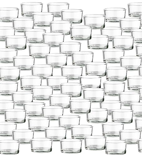 BigDean 96er Set Teelichtgläser - Premium Qualität Made in Germany - Ideal für Teelichter, Kerzen und als Behälter