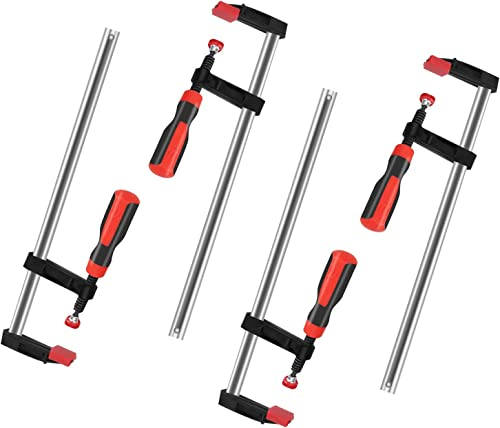 Sargentos para Madera, Clips de Barra Deslizantes Rápidos y suaves, liberación rápida Abrazaderas F resistentes para carpintería (50 x 150 mm/50 x 300/80 x 600, 2 o 4 unidades)