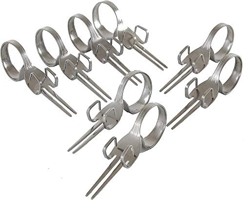 Set 6 Corn On The Cob Holders Stainless Steel Forks Skewers Sweetcorn BBQ