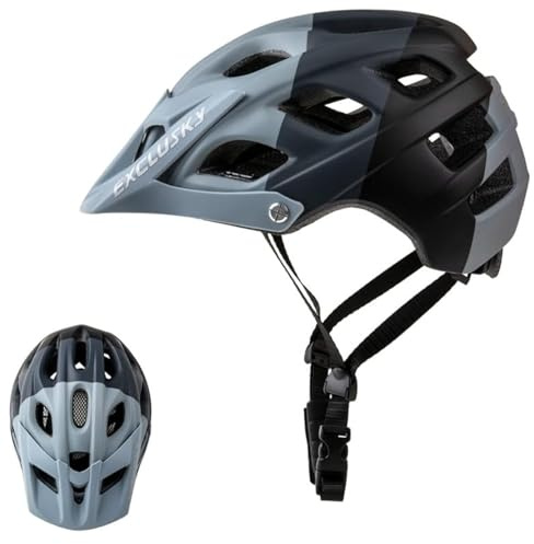 Exclusky Casco Bici Uomo Donna Leggero Casco MTB Uomo Donna Adulto Casco Bicicletta Uomo Casco Bici da Corsa per Caschetto Bici Casco Ciclismo Uomo Strada(56-61cm)