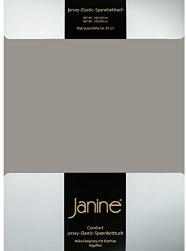 Janine Spannbettlaken Elastic - extra weiches und elastisches Spannbetttuch - für Matratzen 90x190cm bis 120x200cm Vulkan