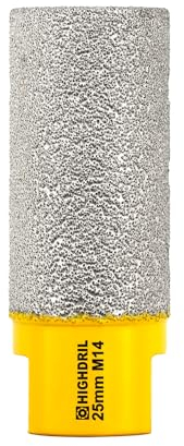 Diamant Fingerfräser Durchmesser,HIGHDRIL 25mm M14 Gewinde Vergrößerung Vorhandener Löcher in Porzellan Keramik Marmor Granit