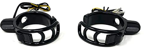 Alchemy Parts motorcykel-LED-blinkers med gaffelrem för 35 mm till 55 mm gafflar
