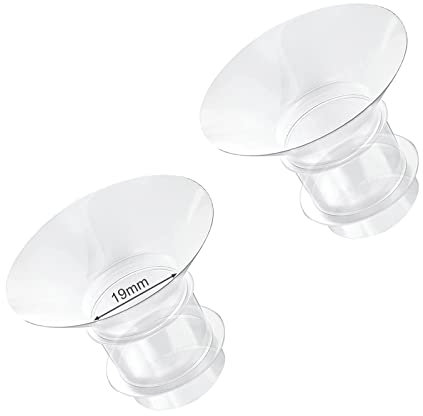 Loveishere 19 mm Flanscheinsätze, kompatibel mit Medela/Weiden/Trese/Momcozy S9 S10 S12/Weiden-Tragbecher und Spectra S1 S2, 24 mm Milchpumpenschilder reduzieren Brustwarzentunnel bis zu 19 mm, 2