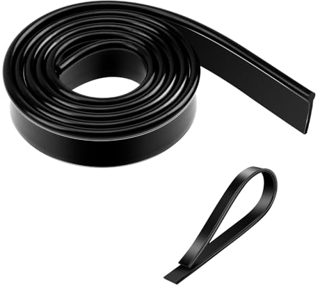 41Inch/roll Rubber Squeegee Replacement Blades, Squeegee Blade Silicone Window Squeegee Rubber Replacement Black Squeegee Scrubber Squeegee Refill Blades Head for Windows, Shower Doors, Glass Cleaning