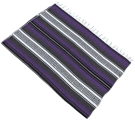 PRETYZOOM Dicke Weiche Mexikanische Decke Gemischtes Cape Gewebte Yogamatte Sofakissen Schlafzimmerdekor Dunkelrot 130 X 180 cm