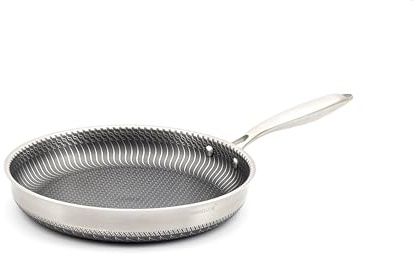 HanseKök non-stick-belagd panna med kylbeständigt handtag, diskmaskin- och ugnssäker, lämplig för induktion och kompatibel med alla typer av spisar, professionell stekpanna med tre lager (28 cm)