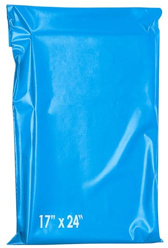 60 bolsas de plástico con cierre autoadhesivo para correo, sobres de 17 x 24 pulgadas para enviar ropa, postal, embalaje, bolsas de envío templadas, bolsas de envío seguras, medianas y grandes, color