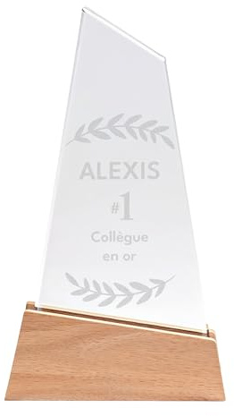 KDO MAGIC - Trophée Verre Personnalisé Coffret Inclus (Modèle Top 1)