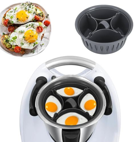Cocedor de Huevos para 4 Huevos, 2 en 1 Combinado, Accesorios para Cocinar Huevos, Huevos al Vapor, Accesorios de Cocina, Cesta para Huevos, Compatible con Cocinas Multifunción, Adecuado para Cocinas